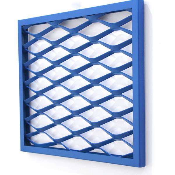 Curtain Wall Expanded Aluminum Mesh , Red Diamond Decorative Wire Mesh