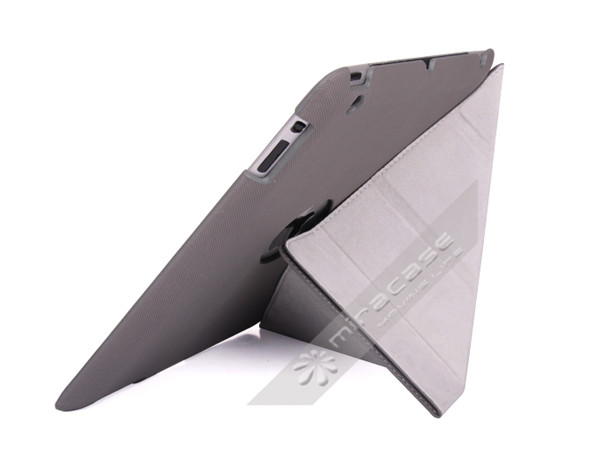 Custom Red Smart PU Leather iPad Cases Covers with Triangle Shaped Back