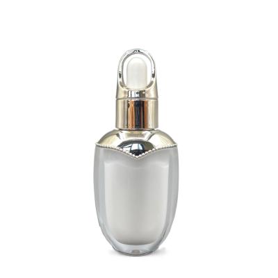 Essential Oil Container 10ml Dropper Bottle Acrylic Oval Shape Double Wall