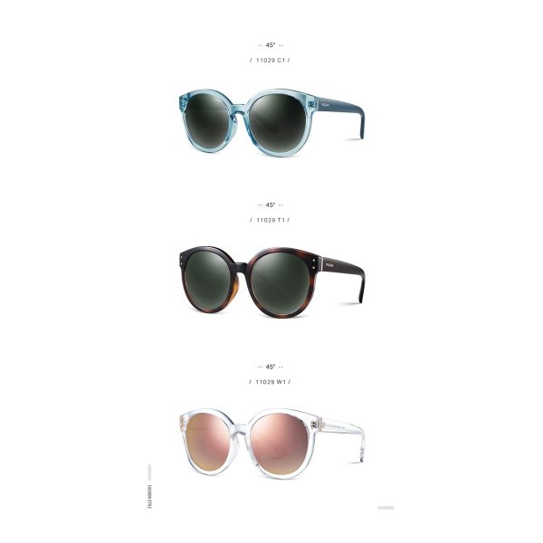 HD Visual Womens Polarized Sunglasses Unisex Black Blue Brown White Plastic