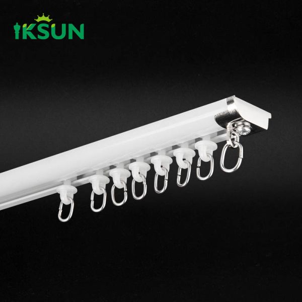 Stable Installation Window Ultra Thin Track Wall Mounted Aluminium  Curtain Track For Bay Windows