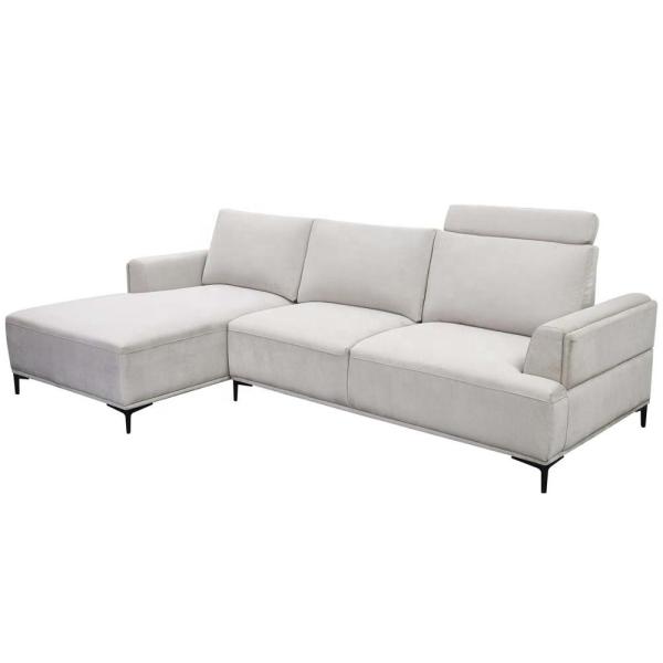 Breathable Luxury Fabric L Shaped Couch Stain Resistant Durable
