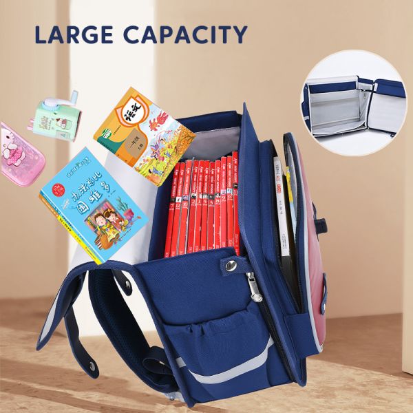 Patent Leather Trendy Nylon School Backpack For Boys 6-12Y