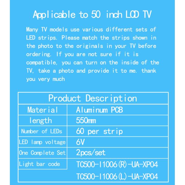 Для TC500-I1006 ((R) -UA-XP04 E50LX9101 E50LX7232 BL50UA8100-P1006-TLA-001