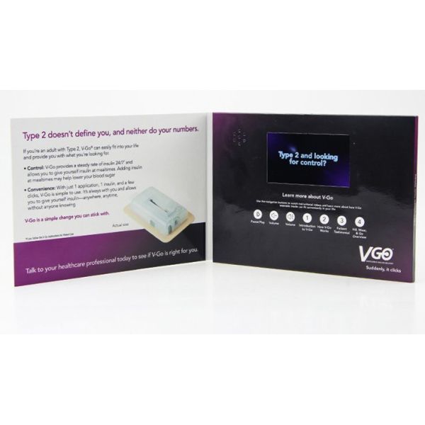 Advertising LCD video booklet promotion video brochure card
