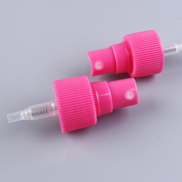 Pink Ribbed Mist Pump Sprayer 24mm Atomiser Spray Cap With Tube