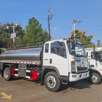 HOWO Fresh Milk Water Transport Truck 10000L 20000L Stainless Steel Water Tanker