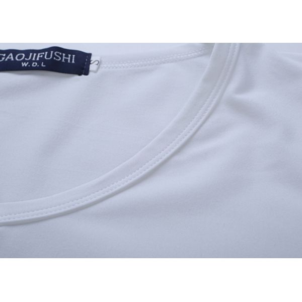 White Blank V Neck Casual T - Shirts Top Cotton Comfortable And Durable