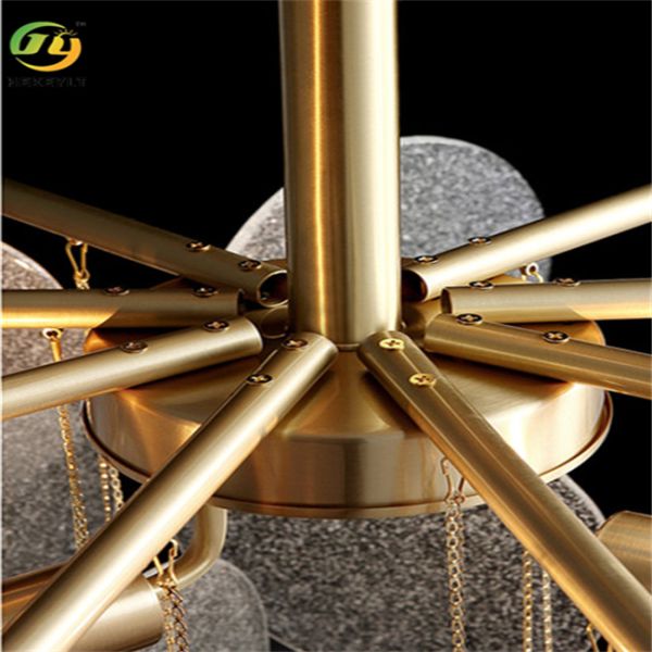 Цвет меди стекла и меди подвесного светильника смертной казни через повешение КЭ Э14 современный материальный