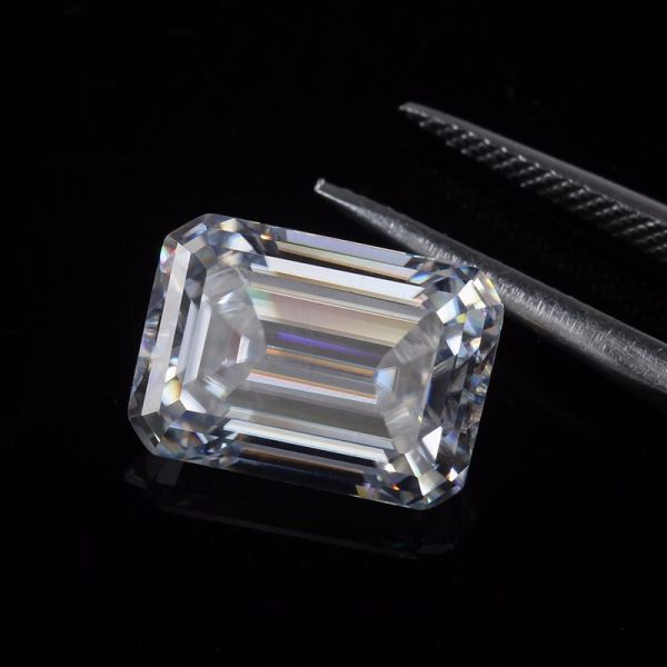 Emeralde Cut Diamond Moissanite DEF Super White 5*7mm Loose Moissanite Stones