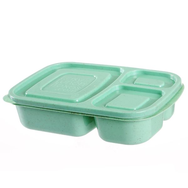 Takeaway 3 Compartment 119g Microwave Plastic Lunch Box