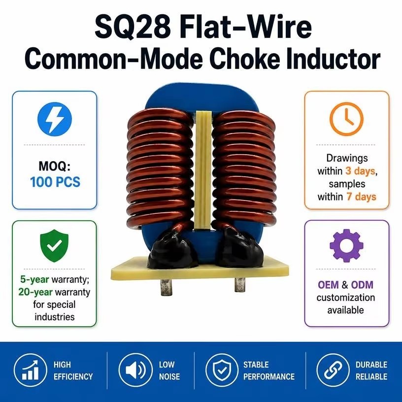 Stable Ferrite Core SQ28 Common Mode Inductor for Reliable Signal Noise Filter