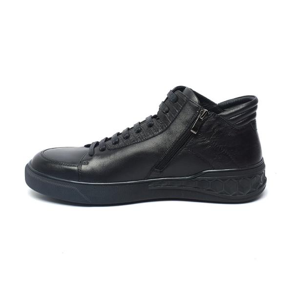 Logo Customized OEM Mens Black Leather Casual Boots