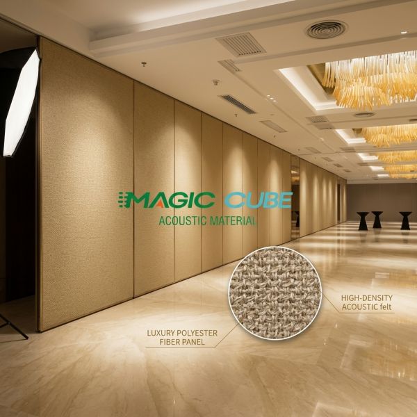 Polyester Fiber Acoustic Panel 600x600mm 15mm Sound Absorbing Wall Board for Hotel Lobby Interior Decoration