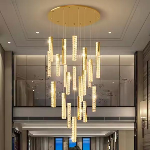 Température de couleur 3000K-6500K Lustre de cristal LED pour l'hôtel moderne