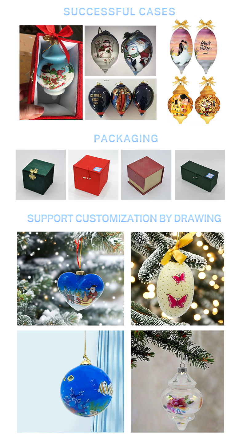 Personalized Inside Painted  Crystal Christmas Tree Ball Decorations Used for  for Christmas  Decoration