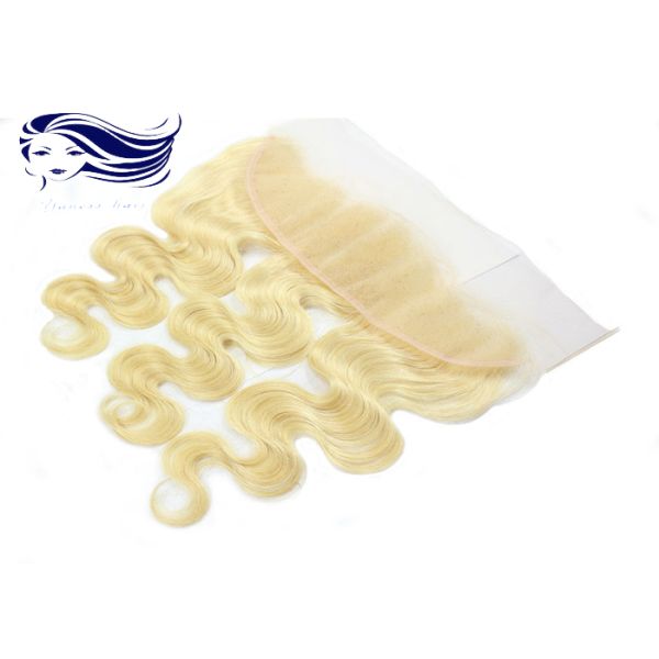 Blonde Color Font Full Lace Wigs Human Hair Swiss Lace 4 Inch