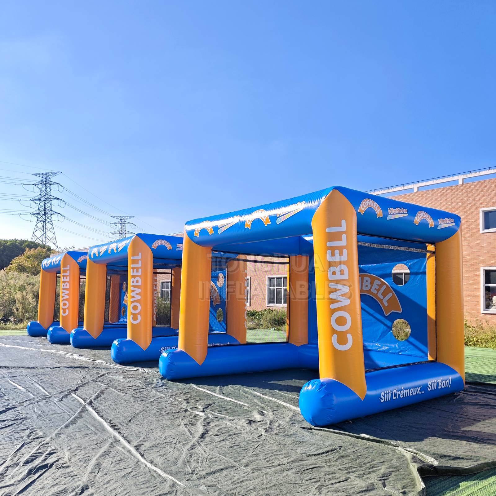 Commercial Inflatable Multi-Sport Target Goal with Mesh Panels Custom Printing and Reinforced Frame for Events and Team Games