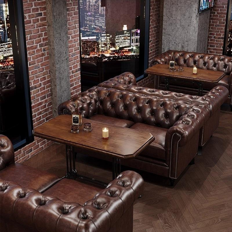 Solid Wood Restaurant Table with Vintage Iron Legs and Customizable Design for Commercial Use