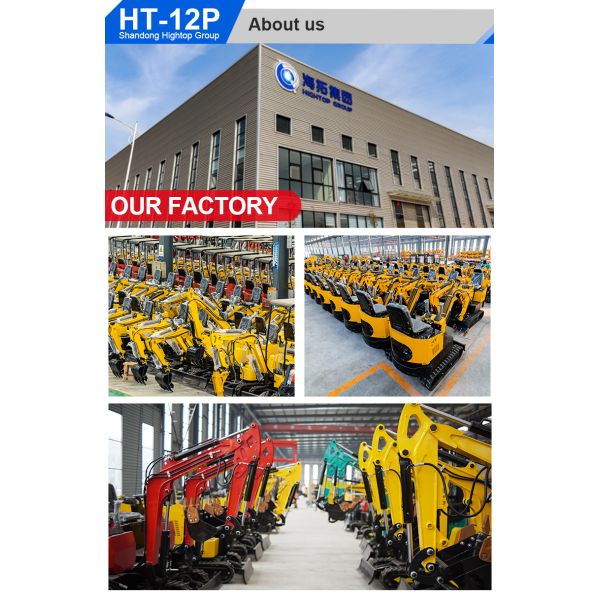 HT-12P 1.2ton Mini Excavator with Kubota Z482 Engine and Full Hydraulic Control