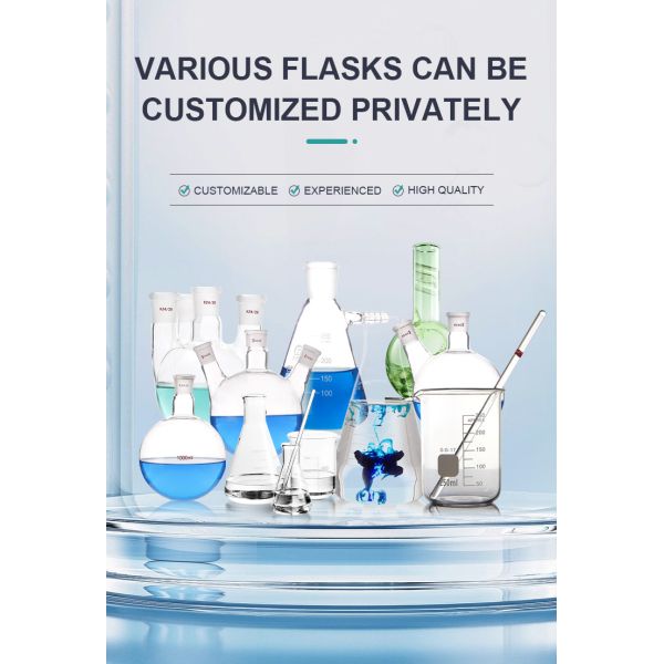 FLASK 5-20000ml Heat Resistant Graduated Single-mouth Clear Glass Laboratory Glassware