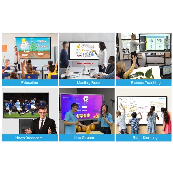 4K 75 Inch Smart Board Monitor Touch Screen Interactive Whiteboard