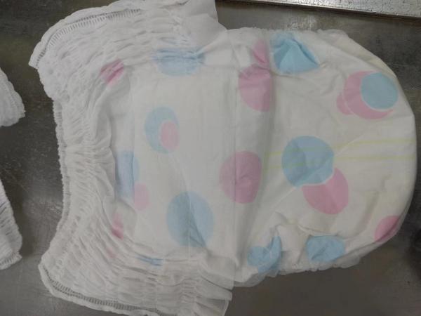 BTC B Grade SAP Infant Baby Diapers PE Film Disposable Printed