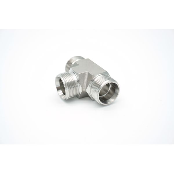 Brand New Stainless Steel Equal Tees Male Tube Adapters For Hydraulic Fittings