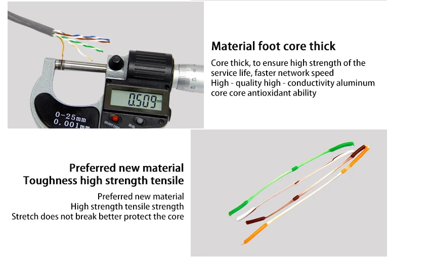 На открытом воздухе кабель Lan Utp CAT6A 305m 23/24 медей черноты Awg обнаженных