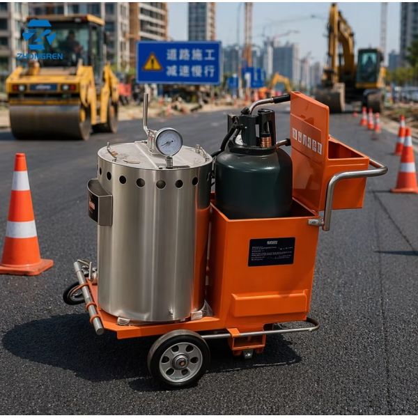 Traffic Road Marking Spray Paint Machine Hot Melt Paint Sprayer For Airport Parking Garage Factory Area