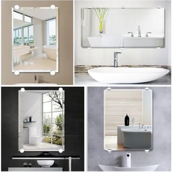Laminated Tempered Mirror Oval Commercial Mirrors For Bathrooms