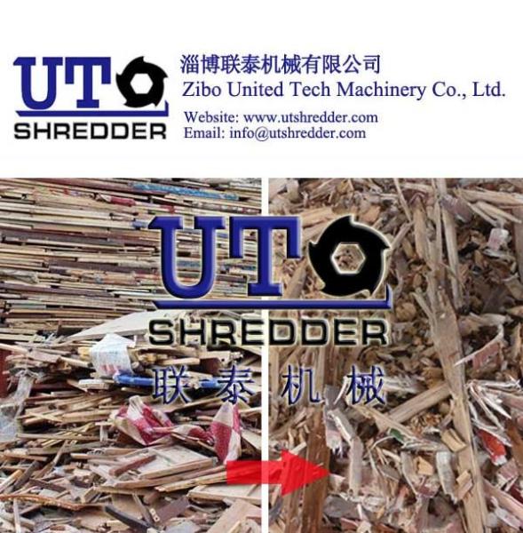United Tech Machinery High efficiency  Waste furniture shredder/ double shaft shredder, wood chipper, tree crusher