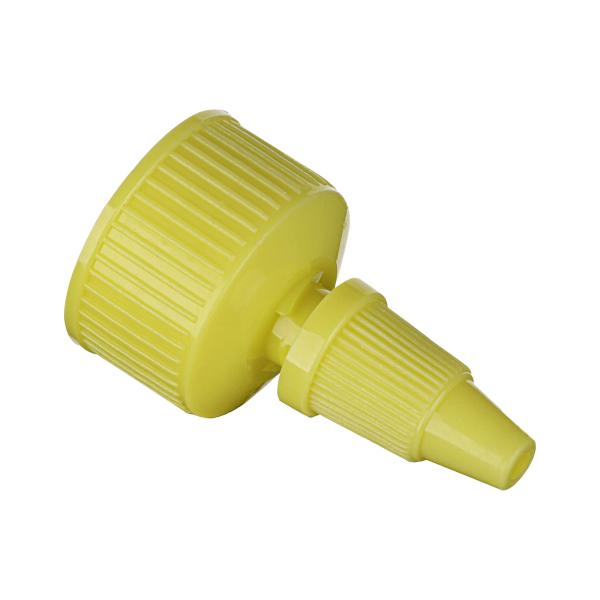 24/410 28/410 Pp Yellow Plastic Pointed Nozzle Screw Cap  Twist-to-close Cap