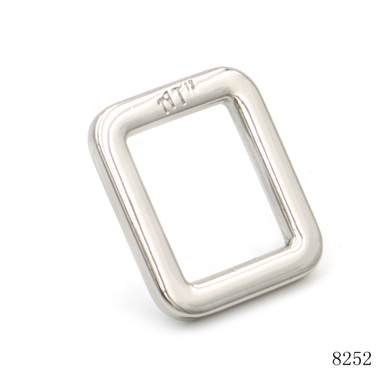 20mm Nickel Plated Square Buckle Custom Engrave Logo Flat Metal Alloy buckle