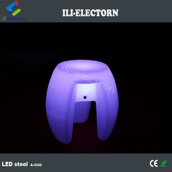 Colorful LED Glow Furniture , Bar Stacking Illuminated Stool Rechargeable