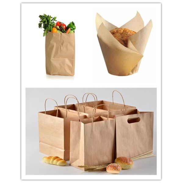 Unbleached Kraft пульпирует упаковочную бумагу Брауна Kraft для сумок упаковки еды Unbleached kraft пульпирует упаковочную бумагу Брауна Kraft для сумок упаковки еды