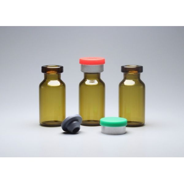mini fiole ambre du tube de verre 3ml avec la secousse outre du chapeau