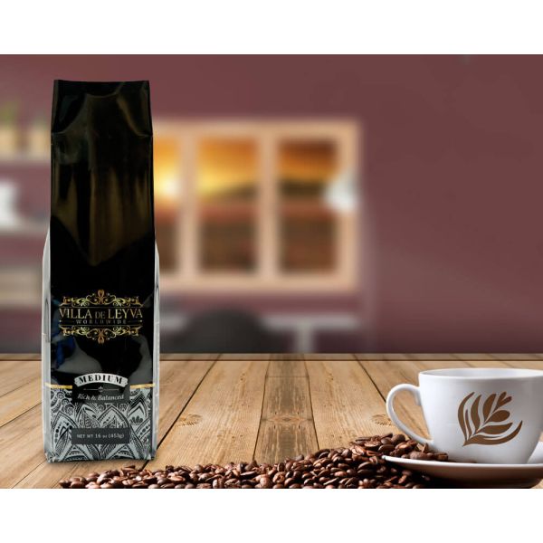 Frutos del café tostados Bolsas de embalaje Bolsas de café de papel plástico con válvula y cremallera