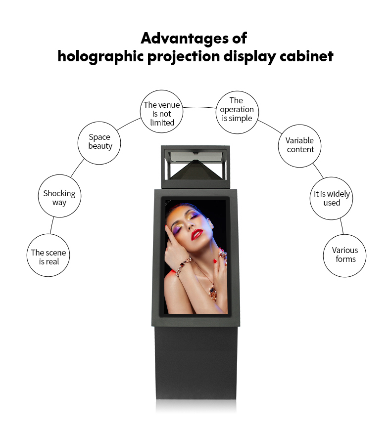 Пол стоя 21,5 витрина Hologram дюйма 3D касание 32 дюймов вертикальное