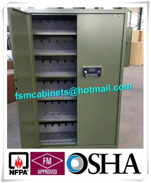 Fireproof Gun Safety Storage Cabinet , Industrial Safety Cabinets For  Storage Guns