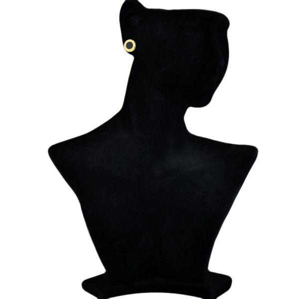 10mm Stainless Steel Gold Plated Arabic Number Stud earring for Women