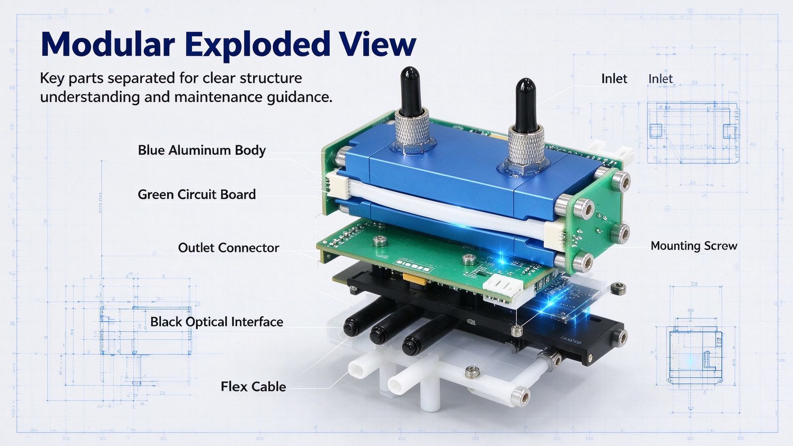 NDIR Multi Gas Detector Module For CO CO2 CH4 C3H8 SF6