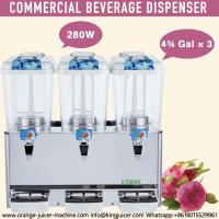 3 distributeur de bureau Juice Milk With Refrigerator de la boisson de saveurs 1500W