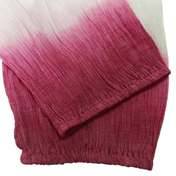 Dip Dye Front Neck With Embroidery Shirts For Women Plus Size Fashion Women's Blouses