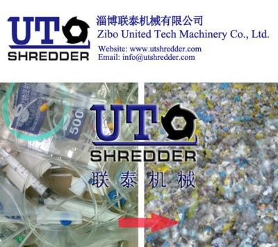 high quality automatic Waste medical shredder/waste medical rubbish shredder machine/ double shaft shredder/ waste crush