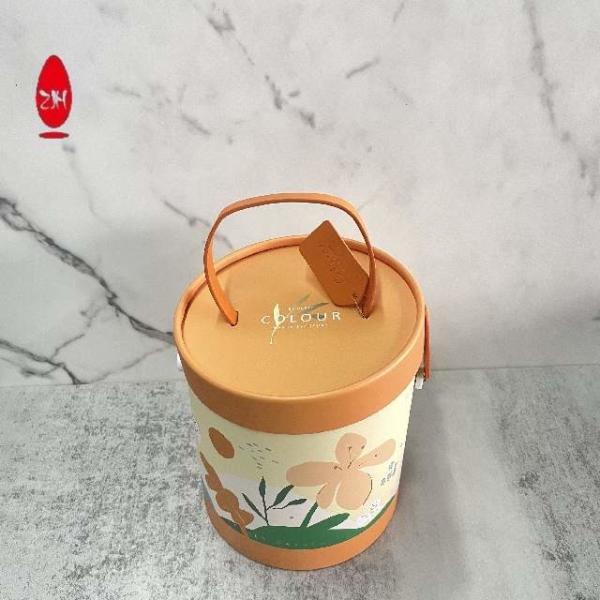 White Black 350gsm Cardboard Cylinder Tube Box Bottle Packaging