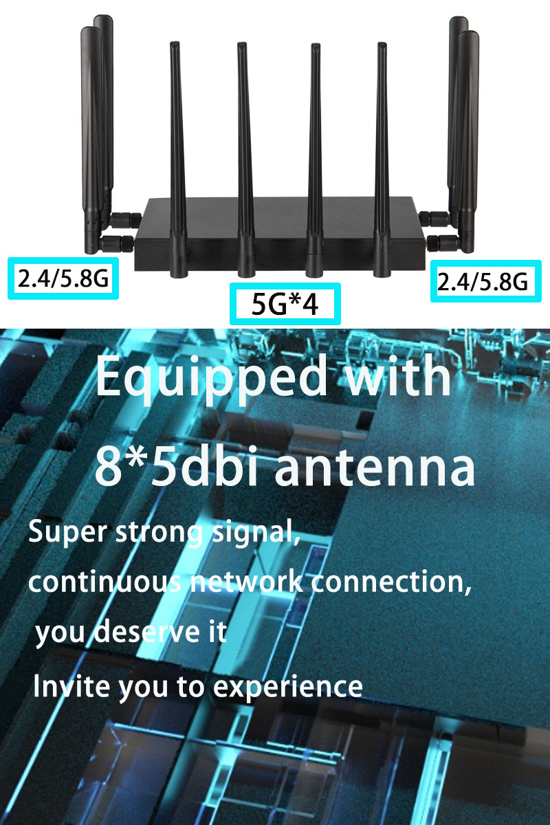Маршрутизатор 1800Mbps гигабита диапазона 5g промышленных маршрутизаторов ранга 5G Wifi двойной