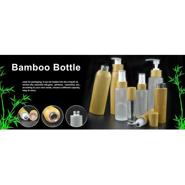 Bamboo Wooden Roller Ball Bottles , Child Proof Oil Roller Bottles 10ml
