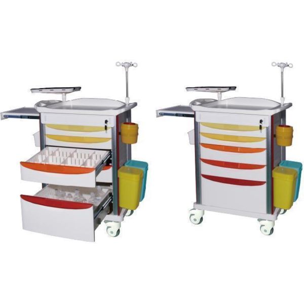 ODM Aluminum Nursing Trolley Crash Medical Emergency Cart