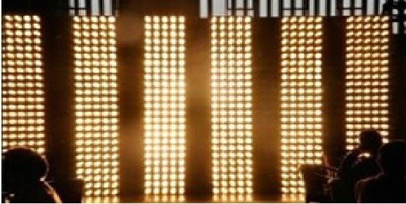 Solar Rotating Inground Stake LED Beam Lights 7x7 3w Warm White For Wedding Hall